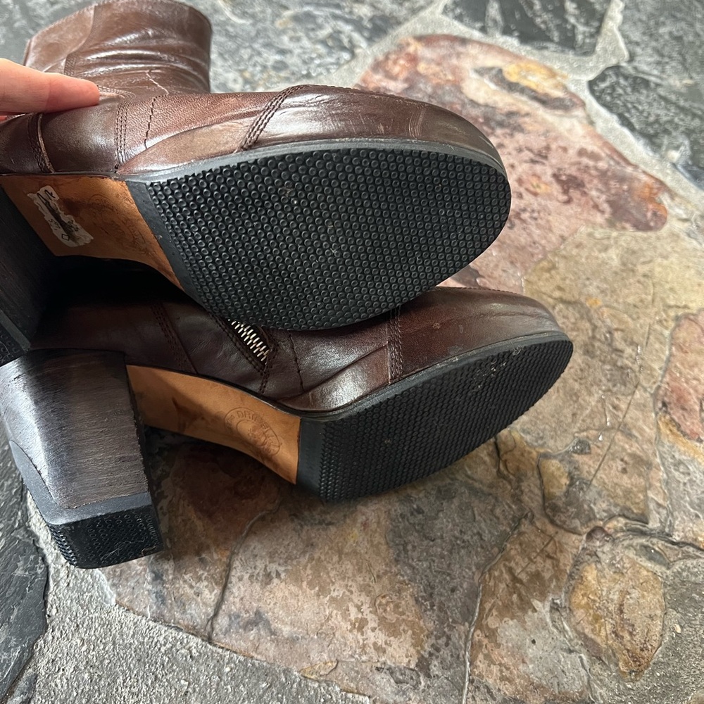 Dries Van Noten Dark Brown Heeled Boots View 6